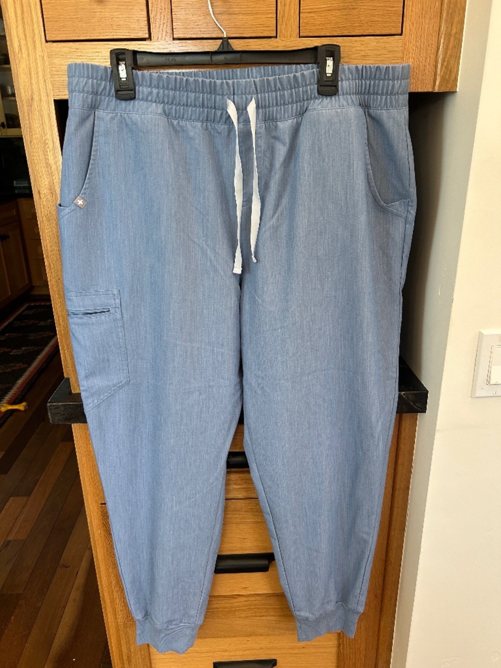 Figs Heathered Indigo Denim Chambray XXL Zamora Jogger Scrub Pants